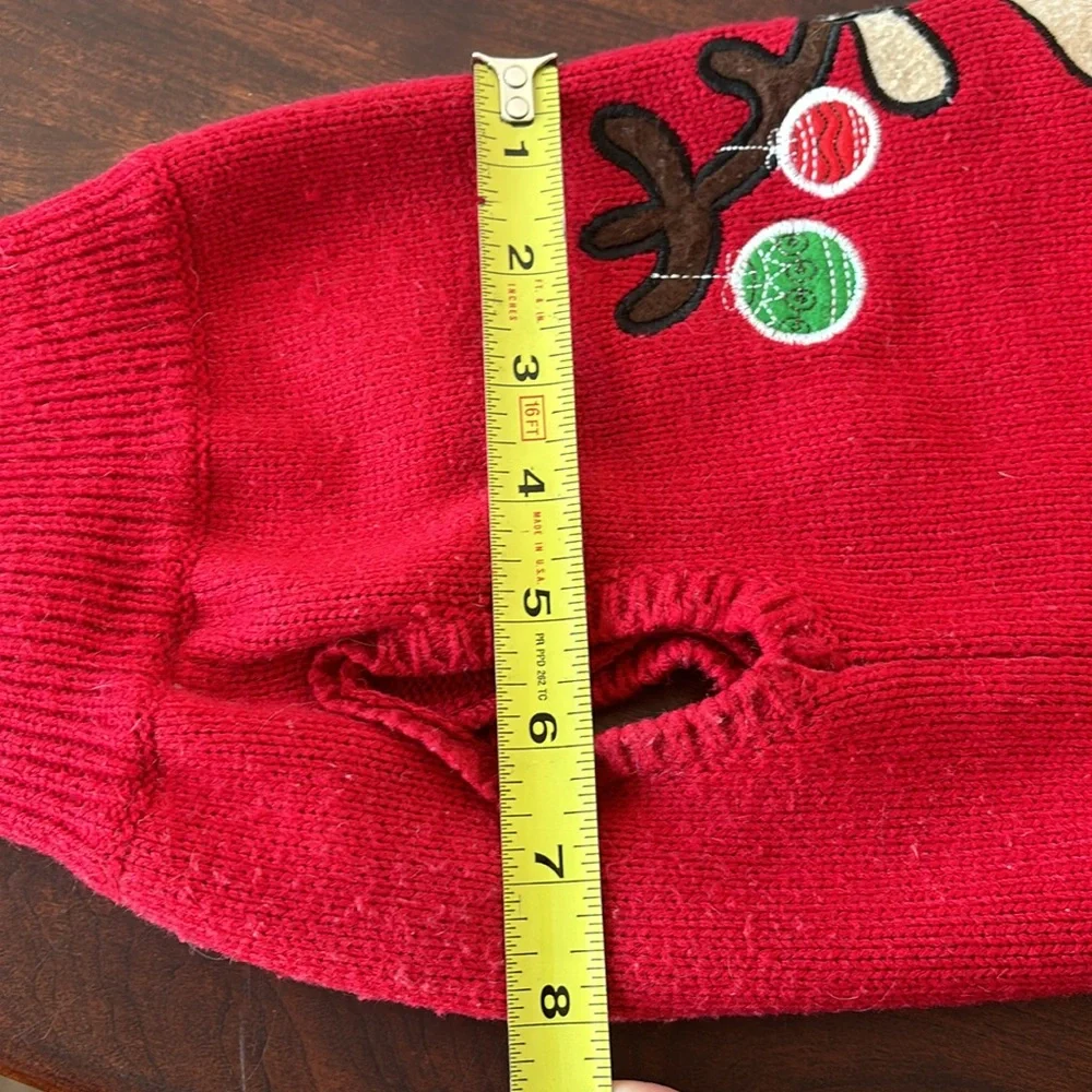 Small dog Christmas Reindeer knitted sweater
